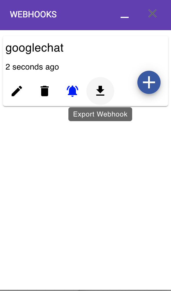 Export Webhook