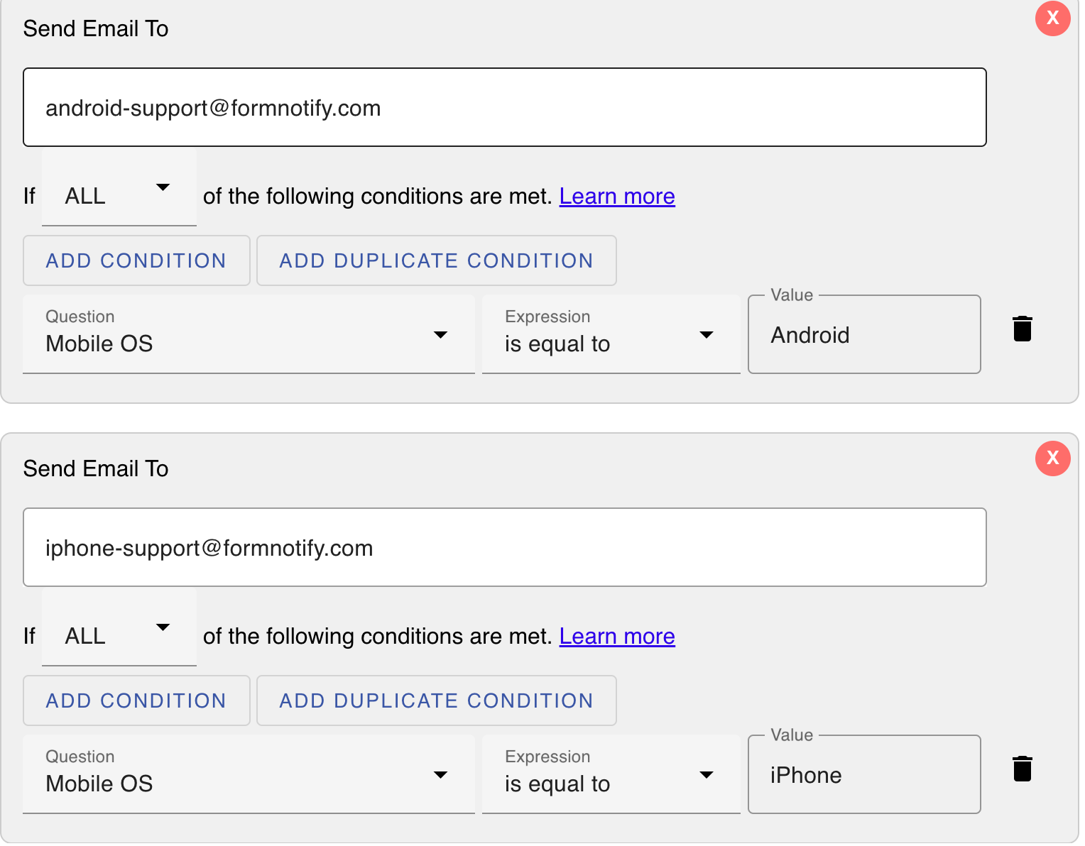 Conditional Email